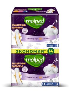 Прокладки Molped Supernight ночные барьер, 14шт