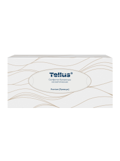 Салфетки бумажные Tellus Premium F1 косметические для лица ультрамягкие, 100шт