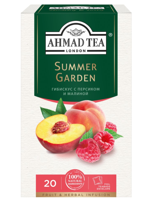Чай травяной Ahmad Tea Гибискус-персик-малина (1.8г x 20шт), 36г