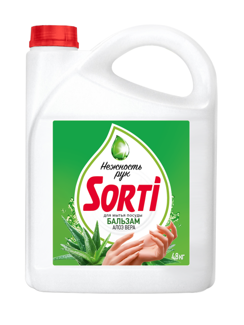 Средство для мытья посуды Sorti Бальзам Алоэ Вера, 4.8кг