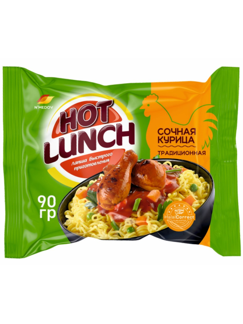 Лапша быстрого приготовления N`Medov Hot Lunch курица, 90г