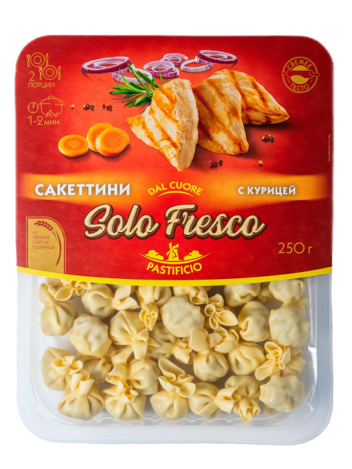 Сакеттини Solo Fresco с курицей, 250г