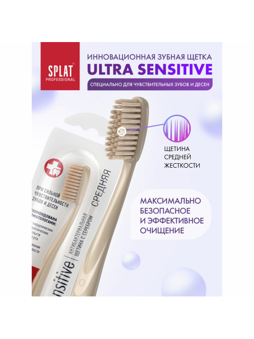 Зубная щетка Splat Professional Sensitive средняя, 1шт