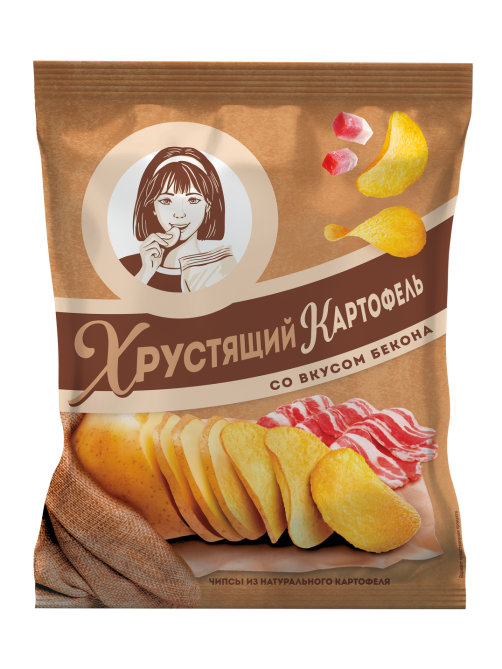 Чипсы Хрустящий картофель в ломтиках Бекон, 40г