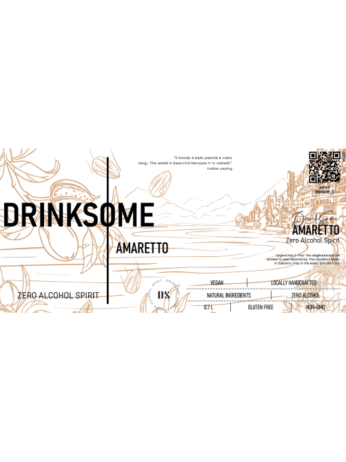 Напиток безалкогольный Drinksome Amaretto Амаретто негазированный, 0.7л