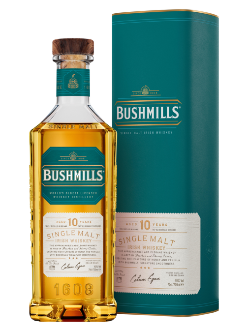 Виски Bushmills Single Malt 10 лет в подарочной упаковке, 0.7л