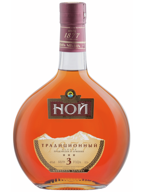 Коньяк Ной Традиционный 3 года, 0.5л