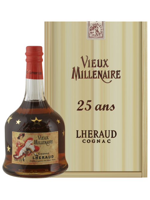 Коньяк Lheraud Cognac Vieux Millenaire в деревянном ящике, 0.7л