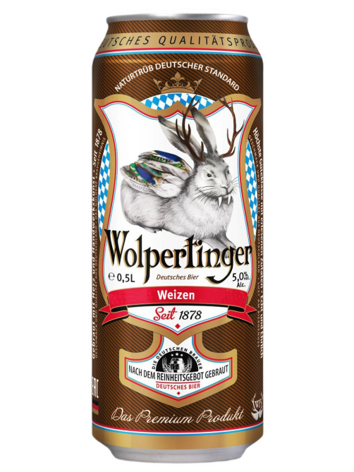 Пивной напиток Wolpertinger Weizen Эль светлый, 0.5л