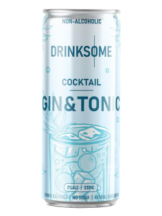 Напиток безалкогольный Drinksome Cocktail Gin&Tonic Коктейль Джин и Тоник газированный, 330мл