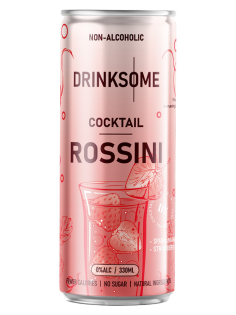 Напиток безалкогольный Drinksome Cocktail Rossini Коктейль Россини газированный, 330мл