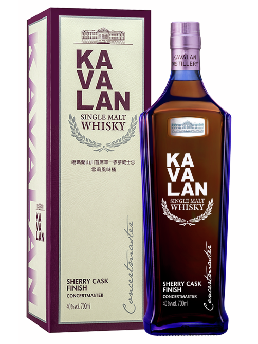 Виски Kavalan Concertmaster Sherry Cask Finish в подарочной упаковке, 0.7л