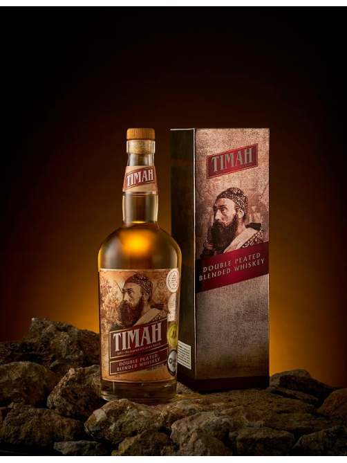 Виски Timah The Double Peat солодовый в подарочной упаковке, 0.75л