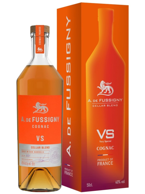 Коньяк A. De Fussigny Cellar Blend VS в подарочной упаковке, 0.5л