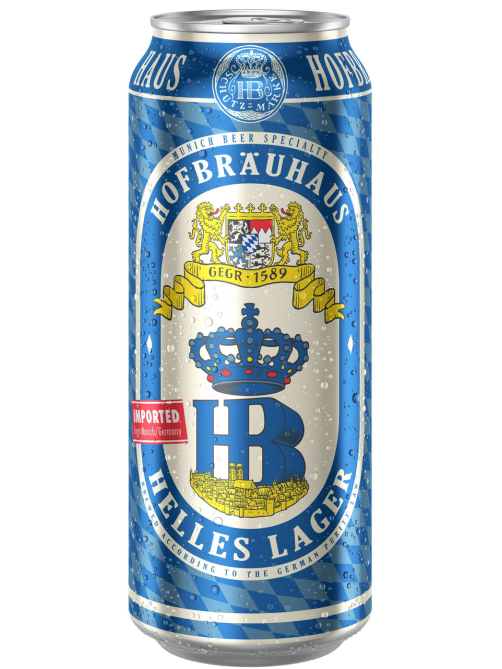 Пиво Hofbrauhaus Helles Lager светлое, 0.5л