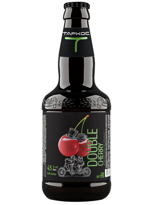 Пивной напиток Таркос Double Cherry фильтрованное, 0.45л