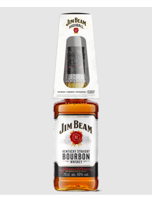 Виски Jim Beam Bourbon White Label, 0.7л