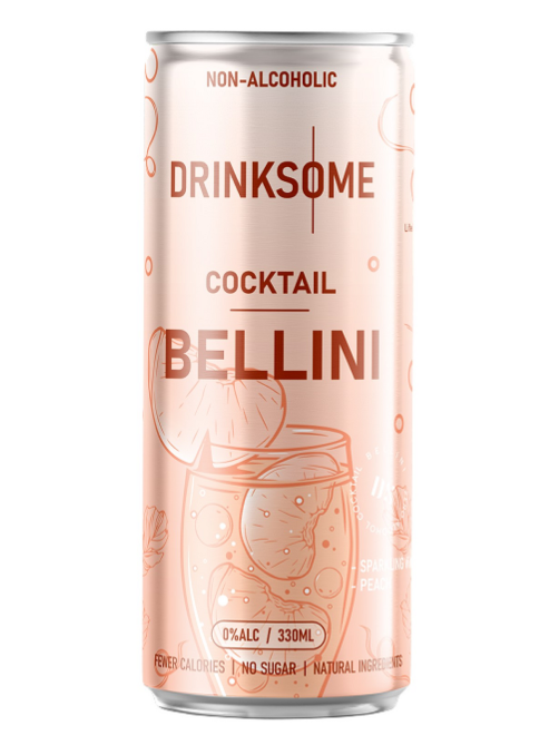 Напиток безалкогольный Drinksome Cocktail Bellini Коктейль Беллини газированный, 330мл