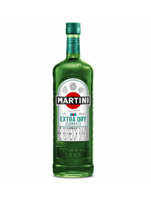 Напиток виноградосодержащий Martini Extra Dry из виноградного сырья белый сухой, 1л