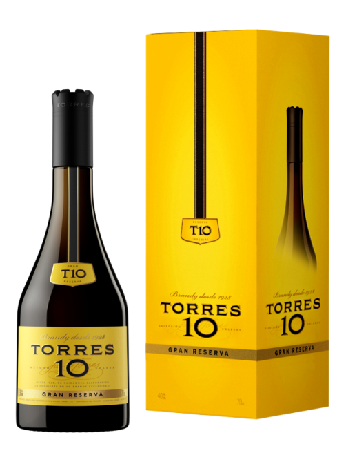 Бренди Torres 10 Gran Reserva в подарочной упаковке, 0.7л