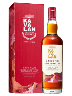Виски Kavalan Triple Sherry Cask Single Malt в подарочной упаковке, 0.7л