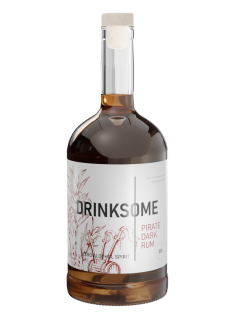 Напиток безалкогольный Drinksome Pirate Dark Rum Темный Ром негазированный, 0.7л