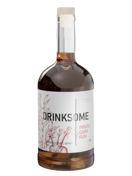 Напиток безалкогольный Drinksome Pirate Dark Rum Темный Ром негазированный, 0.7л