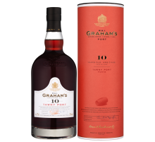 Вино ликерное Портвейн Graham's 10 Year Old Tawny Port красное сладкое туба, 0.75л