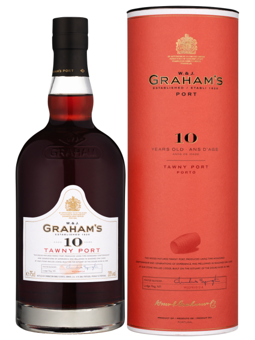 Вино ликерное Портвейн Graham's 10 Year Old Tawny Port красное сладкое туба, 0.75л