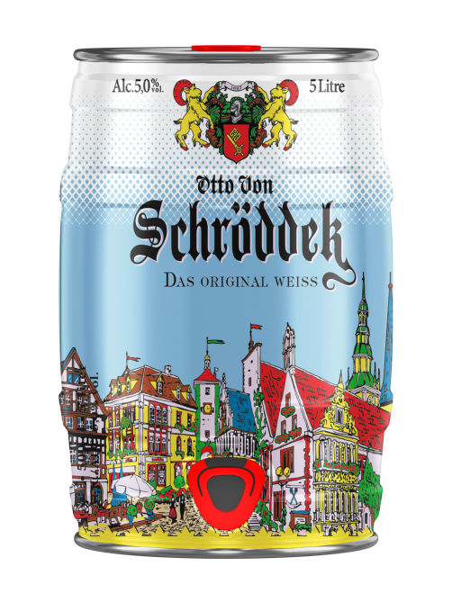 Пивной напиток Otto Von Schrodder Original Weiss Эль светлое нефильтрованное, 5л