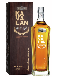 Виски Kavalan Classic Single Malt Whisky в подарочной упаковке, 0.7л