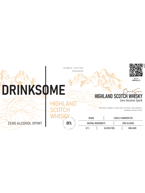 Напиток безалкогольный Drinksome Highland Scotch Whiskey Скотч негазированный, 0.7л