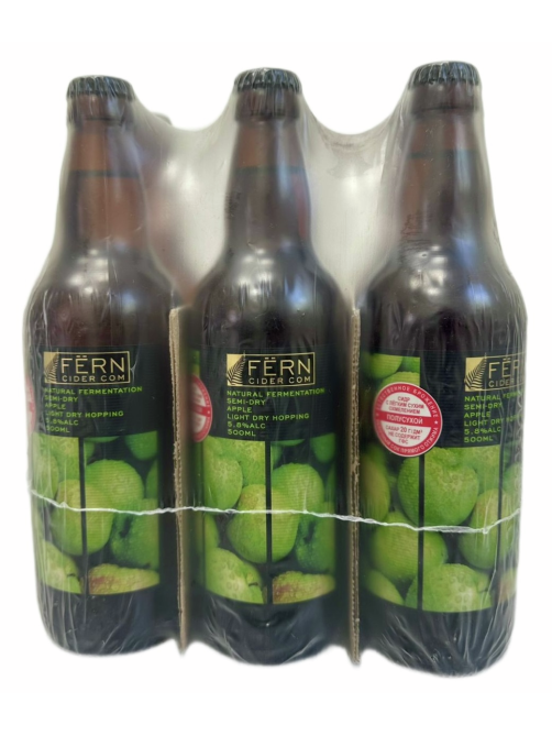 Сидр Fern яблочный полусухой, 0.5л