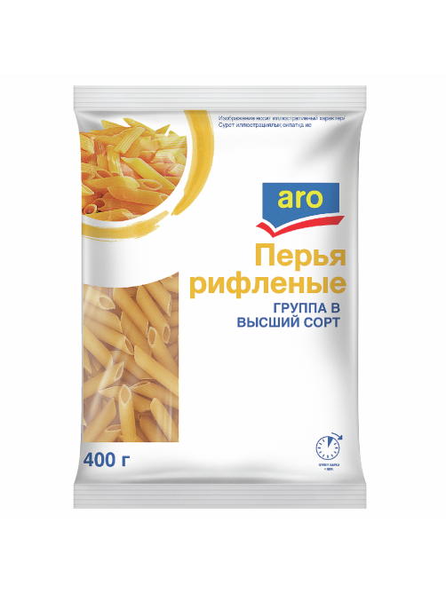 aro Макароны перья рифленые высший сорт, 400 г