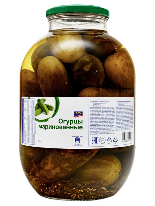 aro Огурцы маринованные, 3кг