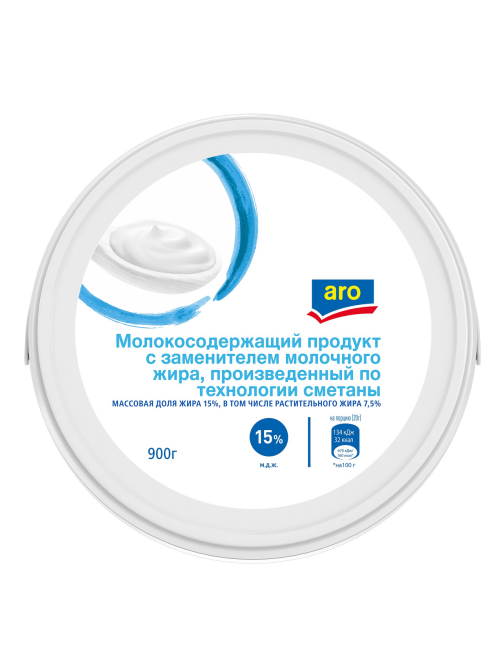 aro Продукт сметанный 15%, 900г