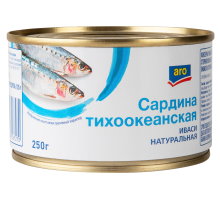 aro Сардина тихоокеанская Иваси натуральная, 250г