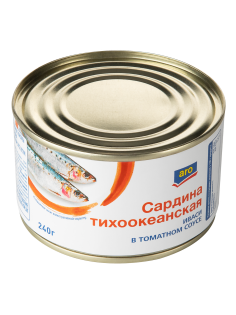 aro Сардина тихоокеанская иваси в томатном соусе, 240г