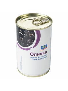aro Оливки черные без косточки, 300г
