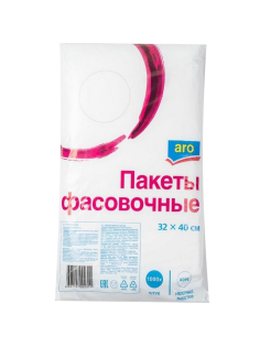 aro Пакет фасовочный 8мкм 32 х 40см, 1000шт