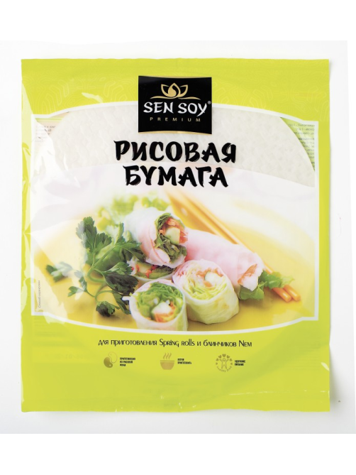 Бумага рисовая Sen Soy для спринг-роллов и блинчиков, 100г