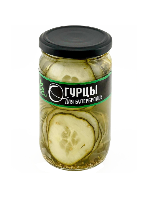 Огурцы маринованные EcoFood Для бутербродов, 350г