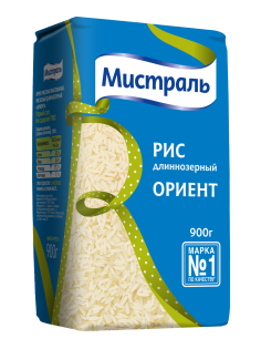 Крупа рис Мистраль Ориент длиннозерный, 900г