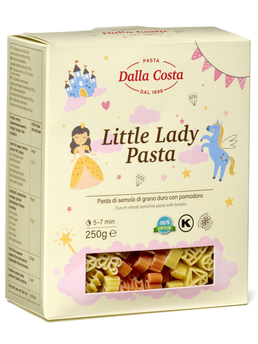 Макароны фигурные детские Dalla Costa Little Lady Pasta с томатами, 250г