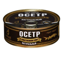 Осетр EcoFood натуральный в собственном соку, 240г