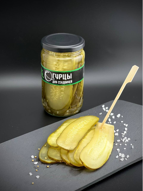 Огурцы маринованные EcoFood Для сэндвичей, 350г