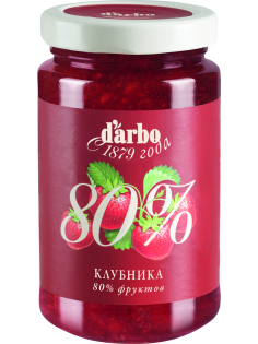 Конфитюр D'arbo Клубника 80% фруктов, 250г