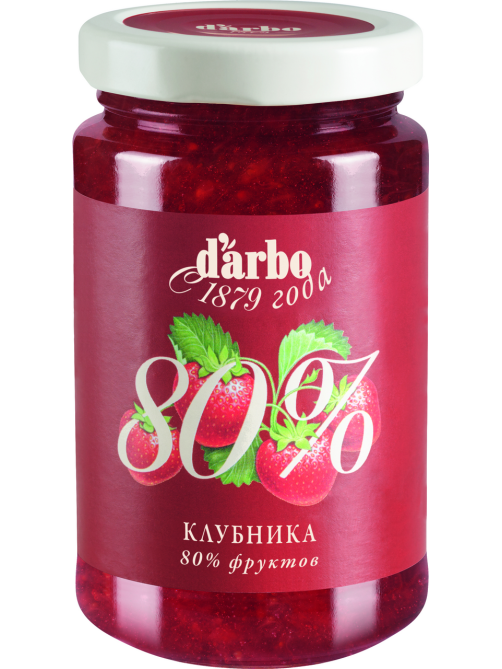 Конфитюр D'arbo Клубника 80% фруктов, 250г