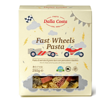 Макароны фигурные детские Dalla Costa Fast Wheels Pasta с томатами и базиликом, 250г