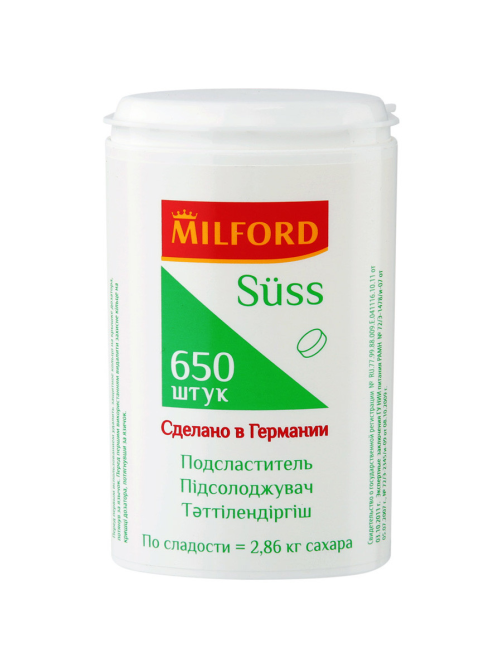 Подсластитель Milford Suss 650шт, 55г